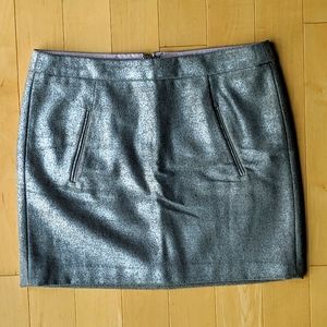 Gap silver metallic mini skirt